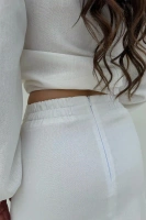 Sheila – Women's White Two-Piece Set with Lace Inserts 'Arya'