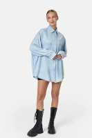 Sheila - Damska Koszula z lekkiej tkaniny o regularnym kroju 'Ice Blue'