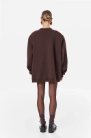 Sheila - Women's Brown Sweatshirt with Removable 'Savatore' Pads